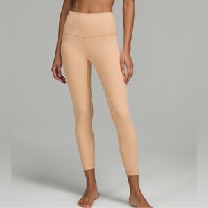 Lululemon Align Leggings Sz 4 cropped high rise soft pants peach nude beige